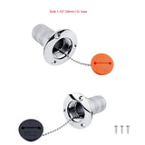 1.5 Inch Marine Fuel Tank Cover Stainless Steel Gas Water Waste Tank Deck Fill Filler Spare Cap For Boat Yacht RV Truck Tractor
