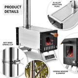 Outdoor Tent Wood Stove with Chimney Pipes Portable Camping Wood Burning Stove Outdoor Tent Furnace for Camping Heating Cooking