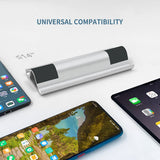 Desktop Laptop Stand Multifunction Phone and Tablet Holder with Cable Storage, 2 in 1 Laptop Holder, Sturdy and Stable