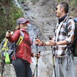 Trekking Stick Carbon Fiber Nordic Skiing Walking Cane Hiking Camping Poles Ultra-Light Adjustable Telescopic Cane