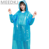 1 pcs Men's Raincoat Thicken Waterproof Adult Transparent Camping Hooded Outdoor Portable Disposable PonchoFashion Ms.