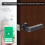 Fingerprint Door Lock Smart Bluetooth Password Handle Lock APP Unlock Keyless Entry Works For IOS/Android Home Security