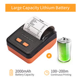 58mm USB Thermal Receipt Printer Portable Wireless Printer BT Connection Use with APP Windows Android iOS for Retail Restaurant