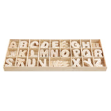 Wooden English Letter Set Word Scrapbooking Scrabble Number Alphabet Letter Wood Block Kid Learning Aid
