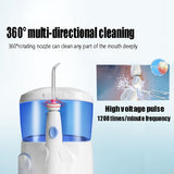 Family Water Flosser  Oral Irrigator Teeth Cleaner 600ML Big Water Tank With 9 Multifunctional Tips