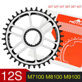 30T 32T 34T 36T 38T 40T Round Oval Chainring Narrow Wide Single Chainring for 12 Speed Bicycle Chain Ring Parts K3NC