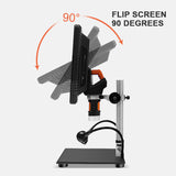 9 Inch Large Screen Microscope Adjustable LED Light Digital HD 1080P 1000X Microscope for Soldering Electronic Phone PCB Repair