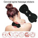 Mini Neck Massager Electric Butterfly Design Muscle Stimulator Back Cervical Massager for Shoulder Waist Arm Pain Relief