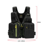 JARUSITE Fishing Life Jacket Multiple Pockets Floatation Vest Adults Buoyancy Waistcoat Fishing Wear Male Chest Pack Fishing