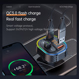T86 LED Backlit FM Transmitter Bluetooth 5.1 USB QC3.0 PD Charger Handsfree Car Kit Auto MP3 Calling Music Player