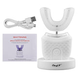 Waterproof silicone U shaped Ultrasonic Toothbrush USB Rechargeable Automatic Electric Tooth Brush 4 Modes Oral Cleansing Brush