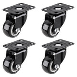 4 Pack 2in Heavy Duty Caster Wheels Polyurethane Swivel  with 360 Degree Top Plate 220lb Total Capacity for Furniture