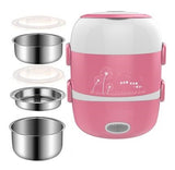 220V Portable Electric Rice Cooker Mini Electric Heating Box Electric Lunch Heating Cooker Box EU/AU/UK/US Plug