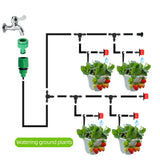 50M Self Automatic Garden Watering System Water Drip Irrigation System Plant Watering Kit Irrigation Drippers Mist Set
