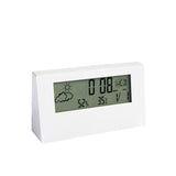 LCD Clock Temperature and Humidity Meter Electronic Alarm Clock Weather Station Display Children Students Mini Alarm
