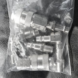 8Pcs European Style 1/4inch NPT Quick Coupling Male and Female Set Quick Connector Kit Quick Coupler Air Hose Pneumatic Fitting