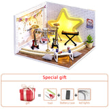 Diy Miniature Dollhouse Kit Doll House Furniture Handmade Model Room Box Toys For Children Christmas Gift Wooden House For Adult