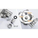 1 Pc 304 Stainless Steel Hot And Cold Water Mixing Valve Surface Mounted Shower Faucet Water Heater Switch Mixing Valve Bathroom