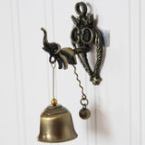 Doorbell Retro Nostalgic Style Animal Door Bell Metal Iron Bell Wind Chime Ornament Wall Horse Garden Elephant Owl Hot