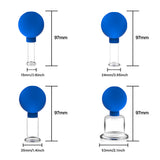 4Pcs Glass Suction Cup Facial Massage Set Vacuum Cupping Rubber Head Anti Cellulite Massager Jar Slimming Cans Body Care Therapy