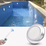 New-Desinged Stainless Steel LED Swimming Pool Light Resin Filled Underwater Pond Lighting RGB Multicolor with Remote Controller
