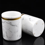 Resin Imitation Marble Bathroom Accessory Set Mouthwash Cup Soap Toothbrush Holder Shampoo Bottle Household Wash Set