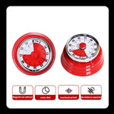 Kitchen Mechanical Timer Baking Reminder Timer Student Time Manager Stainless Steel With Magnet no need battery