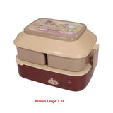 Cartoon Lunch Box for Girls School Kids Plastic Picnic Bento Box Microwave Food Box with Compartment Storage Salad Containers