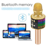 7 Colors Led Light USB Bluetooth Wireless Microphone Speaker Handheld Microphone Ktv Karaoke Mic Music Player