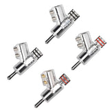 4pcs BA1403R Locking Banana Connectors Rhodium Plated Speaker Banana Plugs for Speaker Wire AV Receiver Amplifier Surround Sound