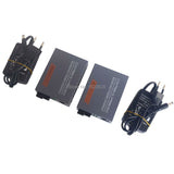 HTB-GS-03 A&amp;B 3pairs Gigabit Fiber Optical Media Converter 1000Mbps Single Mode Single Fiber SC Port External Power Supply