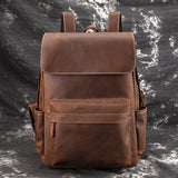 Backpack laptop business retro Leather bag crazy horse skin large-capacity outdoor leisure travel backpack