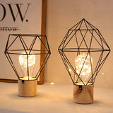 Nordic Art Iron Hollow Table Lamp LED Copper Wire Lamp Night Light Living Room Bedroom Bedside Reading Light For Wedding Party