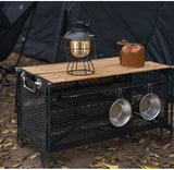 Outdoor Camping Cups Bowls Hanger Rod Aluminum Alloy Storage Hangers Rod Multifunctional Foldable Table Side Magnetic Rod