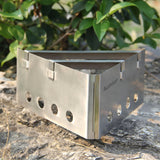 Aomiun Lightweight Triangle Wood Stove Camping Stove Portable Stainless Steel Burner for Outdoor Cooking Picnic Camping