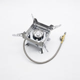 Portable Foldable Square Cooking Stove Outdoor Camping Combustor Cooker Cookware Travel Picnic Barbecue Gas Furnace