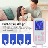 35 Mode Dual Output Digital Electronic Pulse Massager EMS Muscle Stimulator Pain Relief Machine Electro Therapy Body Massage