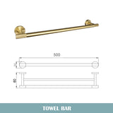Golden Towel Rack Towel Bar Ring Brushed Gold Hardware Set Robe Coat Hook Toilet Tissue Paper Holder Bathroom Accessories Kit