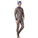 2X Dive&amp;Sail L /M Spearfishing Couple Suit Camo Skin Dive Wetsuit One Piece With Hood Jump Uv Protection Men Diving Suit