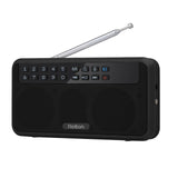 Rolton E500 Wireless FM Radio 6W HiFi Stereo Bluetooth Speaker Music Player Digital Radios Flashlight LED Display Mic Record TF