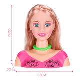 36pcs Half-Length Model Doll Children's Toy Hair Dryer Make Up Set Makeup Salon Braided Play House Girl Doll