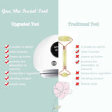Microcurrent Heated Gua Sha Facial Tool Vibration Face Massager for Anti-Aging Improve Facial Contour Acupressure Skin Care Tool