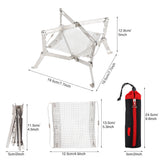 Garden With Mesh Fire Pit Picnic Wood Burning Portable Outdoor Fireplace Camping Bonfire Stand Stainless Steel Mini Rack Folding