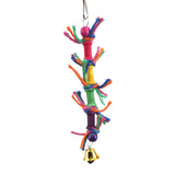 Pet Parrot Hanging Toy Chewing Bite Rattan Balls Swing Bell Bird Parakeet Stand Training Toys Accessories Pet Supplies