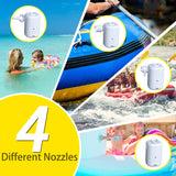 Portable Wireless Mini Electric Air Mattress Pump with 3000mAh Battery USB Rechargeable 4 Nozzles Inflator Deflator wholesales