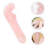 Crystal Massage Wand Natural Jade Massage Stick Gua Sha Scraping Tool for Acupuncture Trigger Point (Pink)