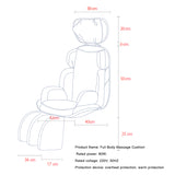 Electric Shiatsu Massage Chair Household Automatic Body Massager Cushion Multi-function Kneading Neck Shoulder Back Pain Relief