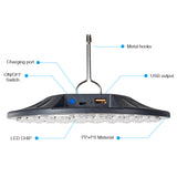 Portable Indoor Outdoor USB Rechargeable LED Emergency Light Phone Charging Power Bank Power Off Night Light Camping BBQ Lamp
