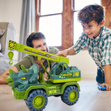 Trucks Friction Powered Cars Dinosaurs Car Truck Transporter Toy Car Set With Dino Animal Model Transport Carrier Truck Dino