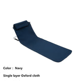 Oxford Cloth Waterproo Beach Mat Outdoor Portable Relax Back Pillow Lounger Folding Seat Cushion Beach Traveling Camping Chair
